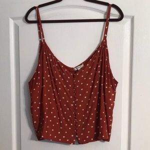 Button-Down Cami Top in Inkspot Dots